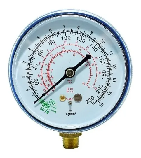 MANOVACUOMETRO BAJA (azul) R12 R22 R502 - Imagen 2
