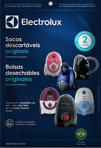 BOLSA DE PAPEL ELECTROLUX TRIO x3 unid. - Imagen 3